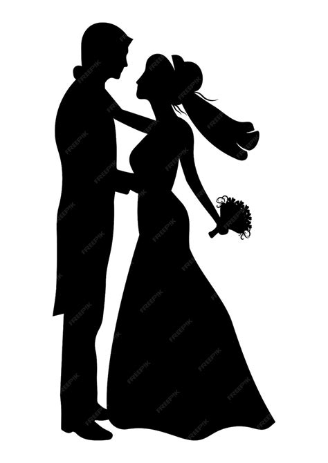 black and white wedding clip art